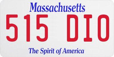 MA license plate 515DI0