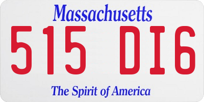 MA license plate 515DI6