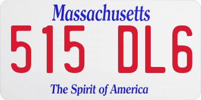 MA license plate 515DL6