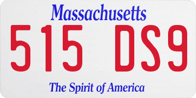 MA license plate 515DS9