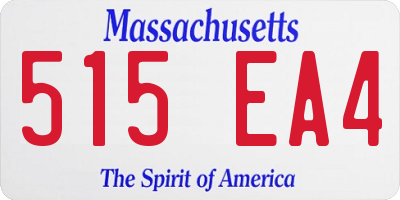 MA license plate 515EA4
