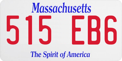 MA license plate 515EB6