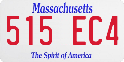MA license plate 515EC4