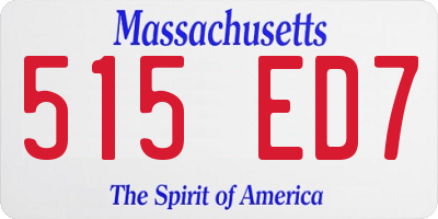 MA license plate 515ED7
