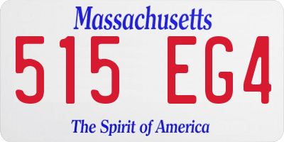 MA license plate 515EG4