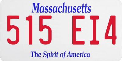 MA license plate 515EI4