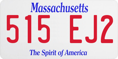MA license plate 515EJ2