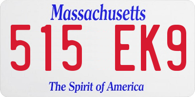 MA license plate 515EK9
