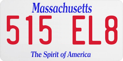 MA license plate 515EL8