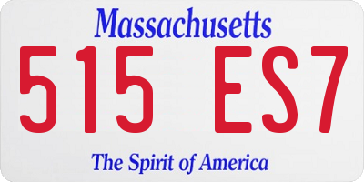 MA license plate 515ES7