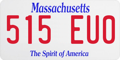 MA license plate 515EU0
