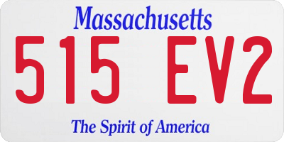 MA license plate 515EV2