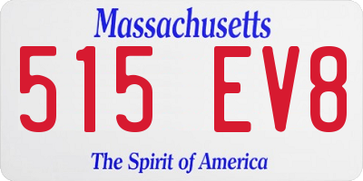 MA license plate 515EV8