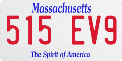 MA license plate 515EV9