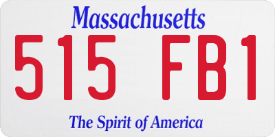 MA license plate 515FB1