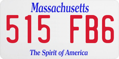 MA license plate 515FB6