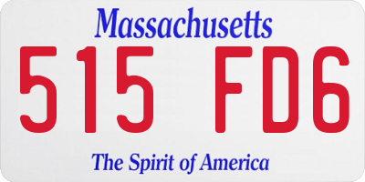 MA license plate 515FD6