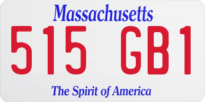 MA license plate 515GB1