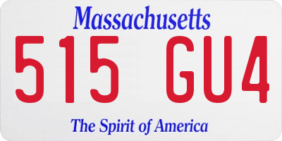 MA license plate 515GU4