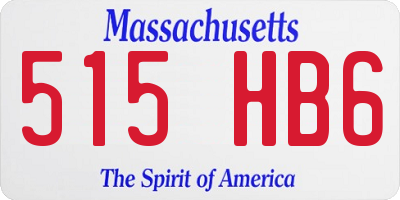 MA license plate 515HB6