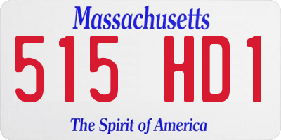 MA license plate 515HD1