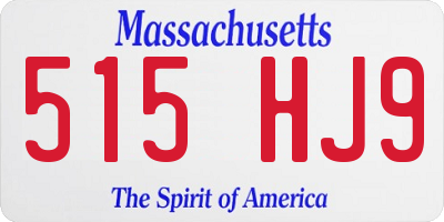 MA license plate 515HJ9