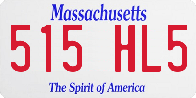 MA license plate 515HL5