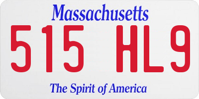 MA license plate 515HL9