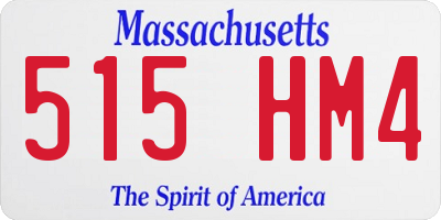 MA license plate 515HM4