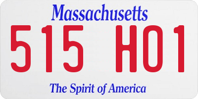 MA license plate 515HO1