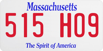 MA license plate 515HO9
