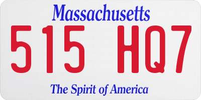 MA license plate 515HQ7