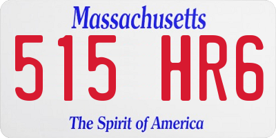 MA license plate 515HR6