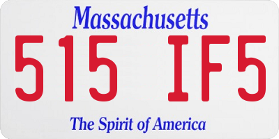 MA license plate 515IF5