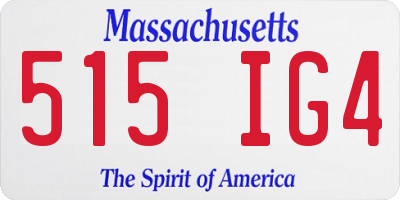MA license plate 515IG4