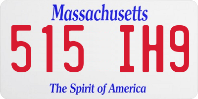MA license plate 515IH9