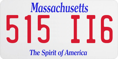 MA license plate 515II6