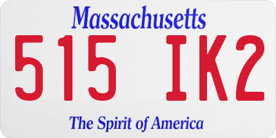 MA license plate 515IK2