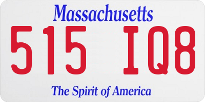 MA license plate 515IQ8