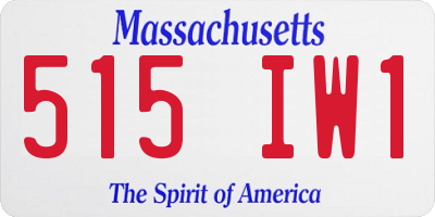 MA license plate 515IW1