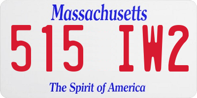 MA license plate 515IW2