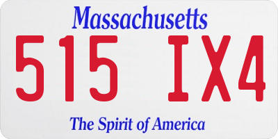 MA license plate 515IX4