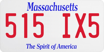 MA license plate 515IX5
