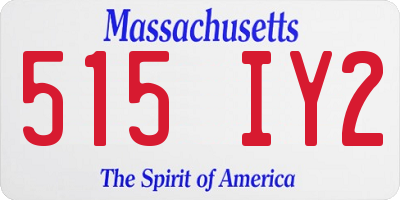 MA license plate 515IY2
