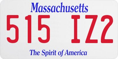 MA license plate 515IZ2