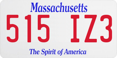 MA license plate 515IZ3