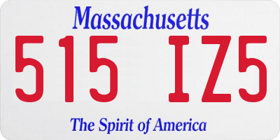 MA license plate 515IZ5