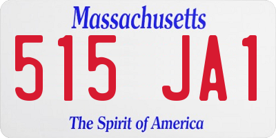 MA license plate 515JA1