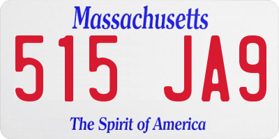MA license plate 515JA9