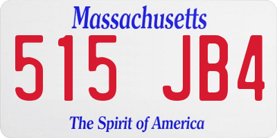 MA license plate 515JB4